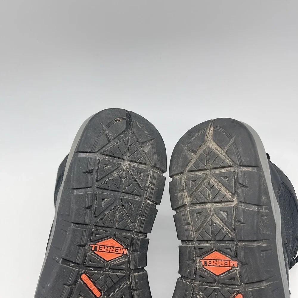 Merrell Boots Mens 6.5 Fullbench Speed Mid‎ J003319 Black Workwear Safety Toe
